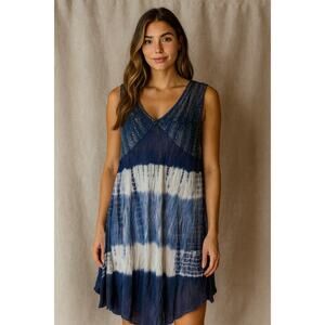 Shoreline Tie Dye Styled Bohemian Sun Dress/Swim Cover OS